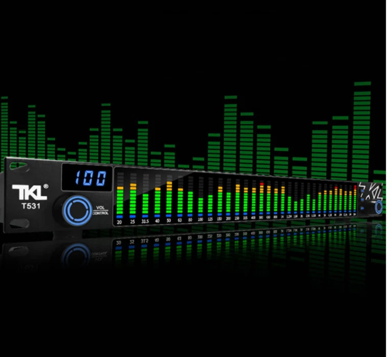 TKL T531 EQ Noise Reduction Spectrum Display 31 Bands Digital Equalizer KTV USA - image 3 of 4