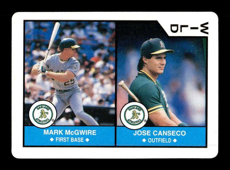 1990 Baseball US Playing Card # Wild Mark McGwire Jose Canseco