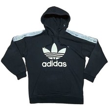 Adidas Hoodie Sweatshirt Original Black Trefoil Size UK 10 Women  s 2018 Pullover