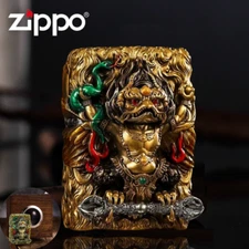 Jacket Chinese Da Peng Bird Rotating Wheel Luminous Zippo Lighter