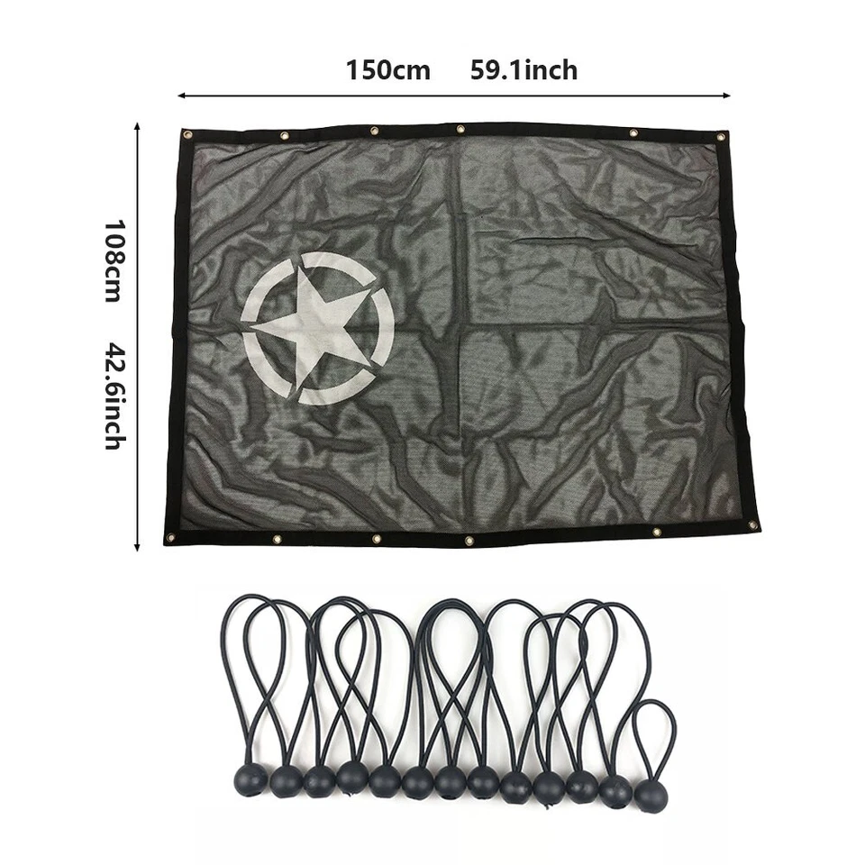 Sunshade Mesh Bikini Top Cover UV Sun Protection for Jeep Wrangler TJ 1997-2006 - image 3 of 4
