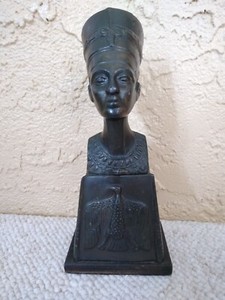 Antique/Vintage Nefertiti Metal Sculpture