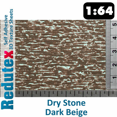 Redutex DRY STONE Ocker STANDARD 1:64 S 3D selbstklebende Texturfolie