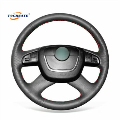 Artificial Leather Steering Wheel Cover for Skoda Octavia a5 Superb Fabia #TE01