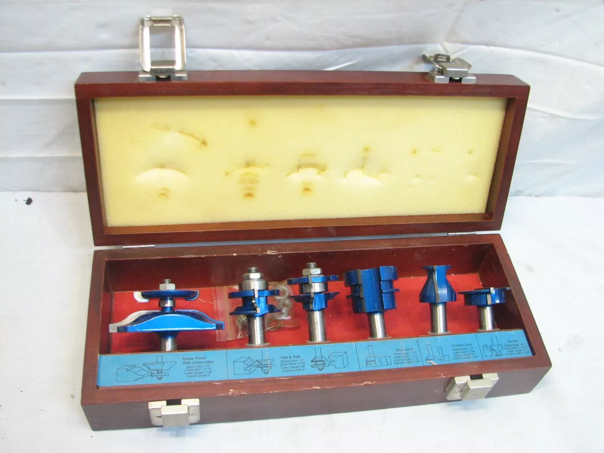 Woodline USA Raised Panel Cabinet Router Bit Set Carbide Tip Wood Tool