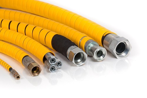 Pre-Cut Spiral Wrap Hose Protector 3/4 OD 25 Length Yellow - Picture 2 of 6