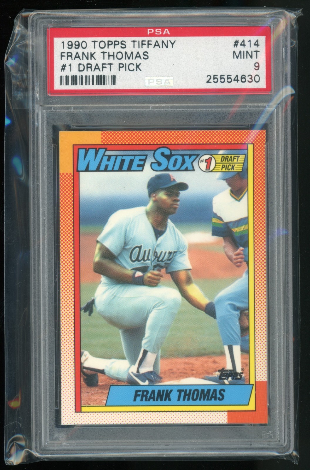 1990 Topps Tiffany #414 Frank Thomas #1 Draft Pick PSA 9