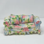 1998 Barbie Decor Collection Couch Floral Sofa Living Room Set