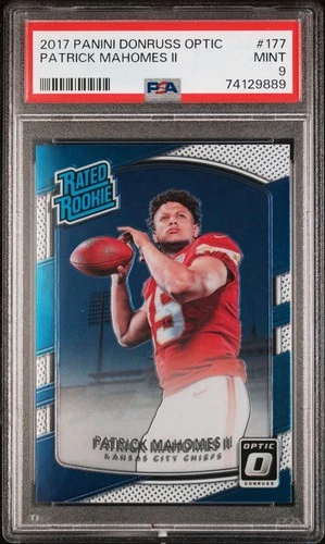 2017 Panini Donruss Optic #177 Patrick Mahomes II Rated Rookie PSA 9 RC