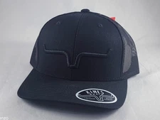 Kimes Ranch | Unisex Weekly Trucker Hat | Adjustable Snapback | Black/Black