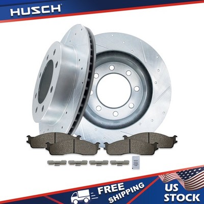 Front Drilled Rotors Brake Pads for 2006 - 2008 Dodge Ram 1500 2500 3500 4000
