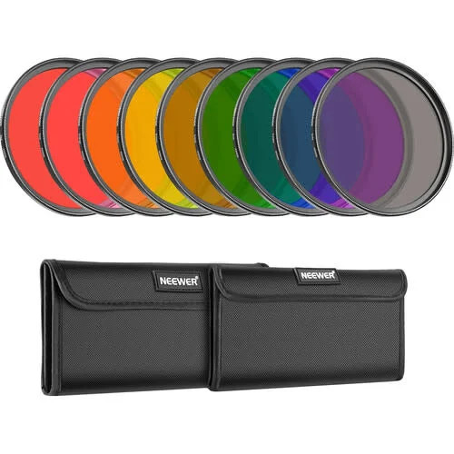 NEEWER 9 Pack Full Color Lens Filter Set 62mm CLOSEOUT