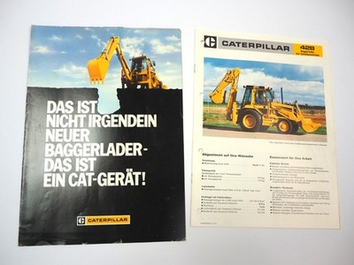 2x Brochure Caterpillar 416 426 428 Backhoe Loader 1986/87