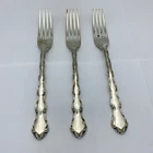 Reed & Barton Burgundy Sterling Silver Dinner Fork Set 3 Piece 7.5"