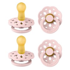 Boheme Pacifier 4-Pack. BPA Free Dummy Pacifier, Round Nipple. Natural Rubber...