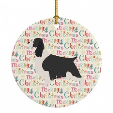 Caroline's Treasures English Springer Spaniel Merry Christmas Ceramic Ornament