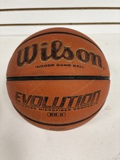 Wilson Evolution Indoor Game Basketball 28.5 Size 6 Orange Microfiber BH