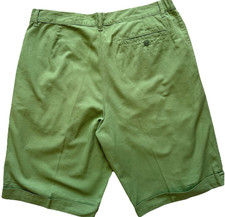 VTG United Colors Of Benetton Shorts Mens XL Pleated Cotton Green Preppy 1988