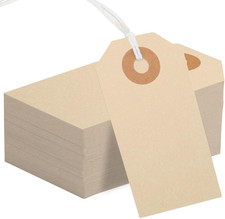150PCS Blank Shipping Tag, 2 3/4 X 1 3/8 Inches Manila Label Tags with String