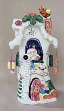 Popular Santa's Workshop House -Tea light Candle Holder 12" Mint Christmas Decor