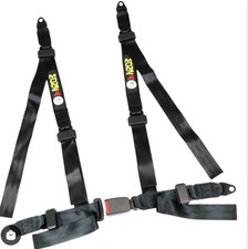 Monza Racing Harness 4 Point 2 Straps - Buckle Ece Adr Approved Black