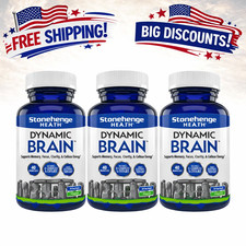 Dynamic Brain Supplement 60 Capsules–Memory Focus Clarity-Pack of 3