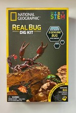 National Geographic Real Bug Dig Science Kit: 3 Genuine Bug Specimens STEM BNIB
