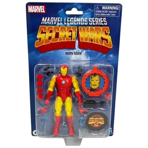 Marvel Legends Secret Wars Iron Man 6" Action Figure Retro 2024 Hasbro Sealed