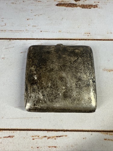 antique sterling silver cigarette case - Picture 2 of 11