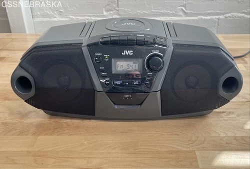 JVC Vintage Boombox RC-QN1BK AM/FM, CD, Cassette Tape Tested and Working
