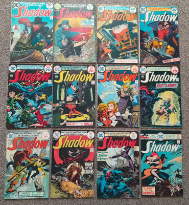 The Shadow #1-12 Complete Set, Grades 4.5-9.0 Lot (1973 DC Comics) Kaluta Kubert