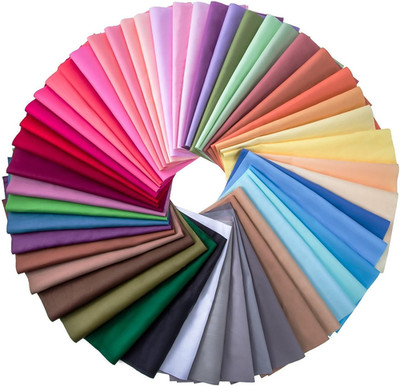 50 Pieces Multi-Colors Fabric Patchwork Mixed Squares Bundle Sewing Quilting Cra