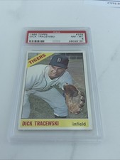 1966 Topps #378 Dick Tracewski PSA 8 NM-MT Detroit Tigers