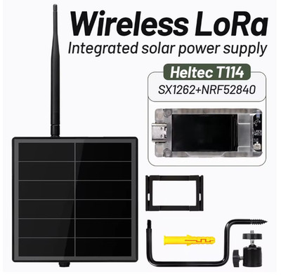 Solar LoRa Heltec T114 GPS Module Meshtastic GNSS Tracker nRF52480 SX1262 WiFi