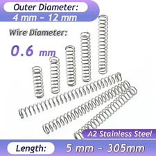 304 Stainless Steel Compression Spring Wire Dia 0.6mm Small Pressure Spring