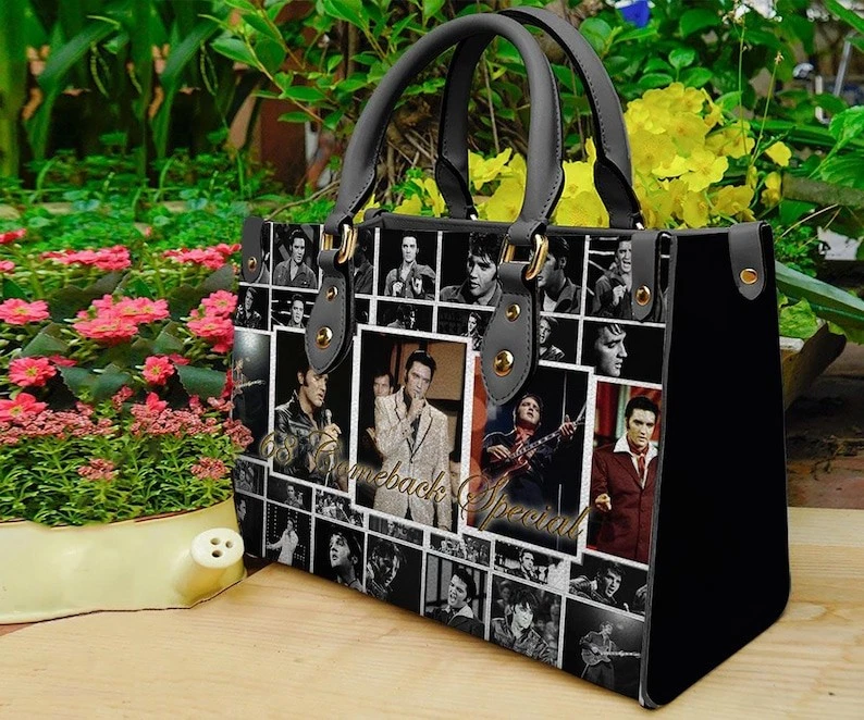 Elvis Presley Music Women Leather Handbag,Elvis Presley Lover Handbag,Elvis Pres