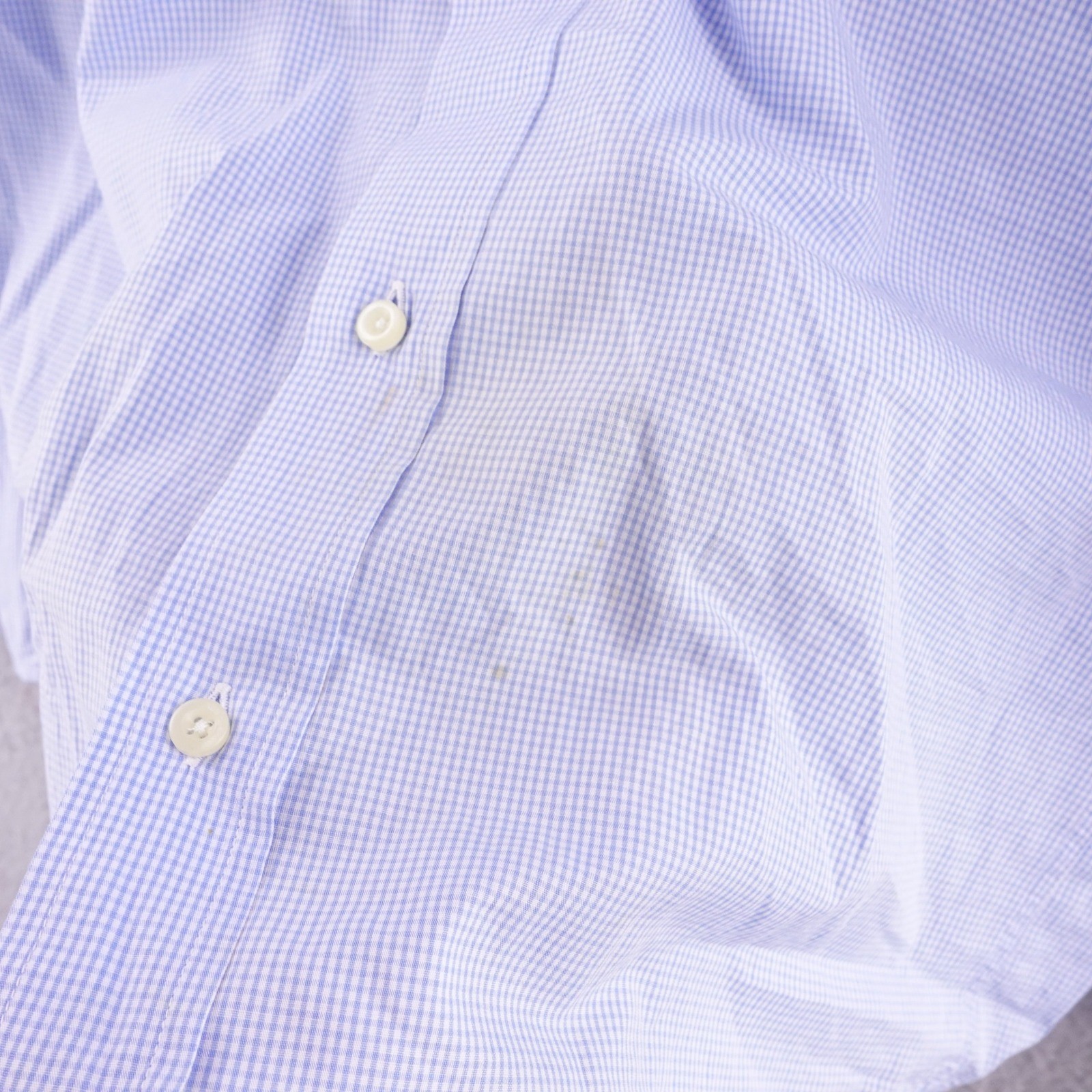 Yves Saint Laurent Pour Homme Blue Gingham Shirt … - image 8