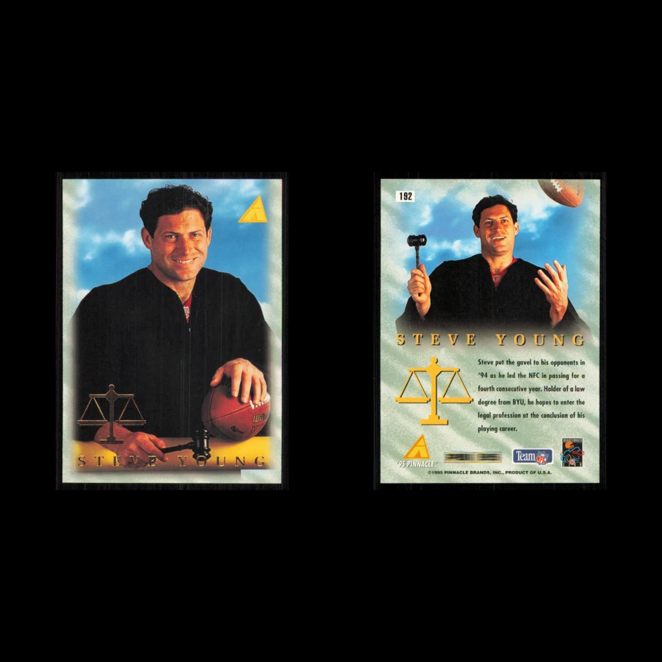 Steve Young #192 1995 Pinnacle San Francisco 49ers Football Card NFL NM - Image 3 of 3