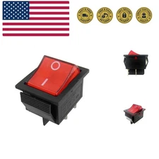Red Light 4 Pin DPST ON/Off Snap in Rocker Switch 16A/250V 20A/125V AC