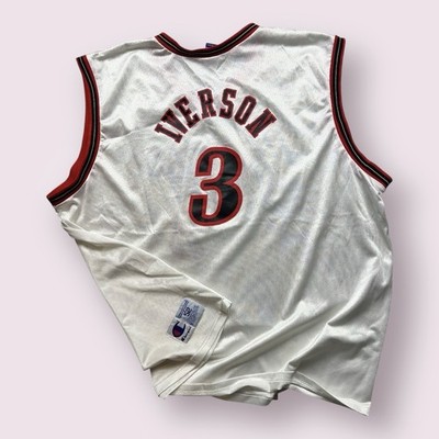 Vintage Men's Champion Philadelphia 76ers Iverson #3 Home Jersey