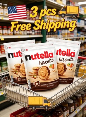 Biscuits, Hazelnut Spread with Cocoa Sandwich Cookies - 20-Count Bag (Pack of 3)