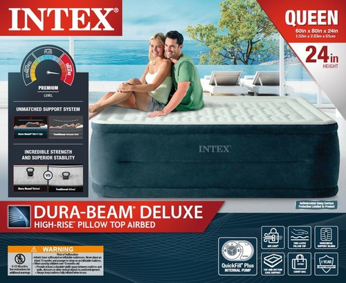 Materasso gonfiabile 24" Queen Dream Lux con cuscino Dura-Beam con pompa integrata - Foto 2 di 30
