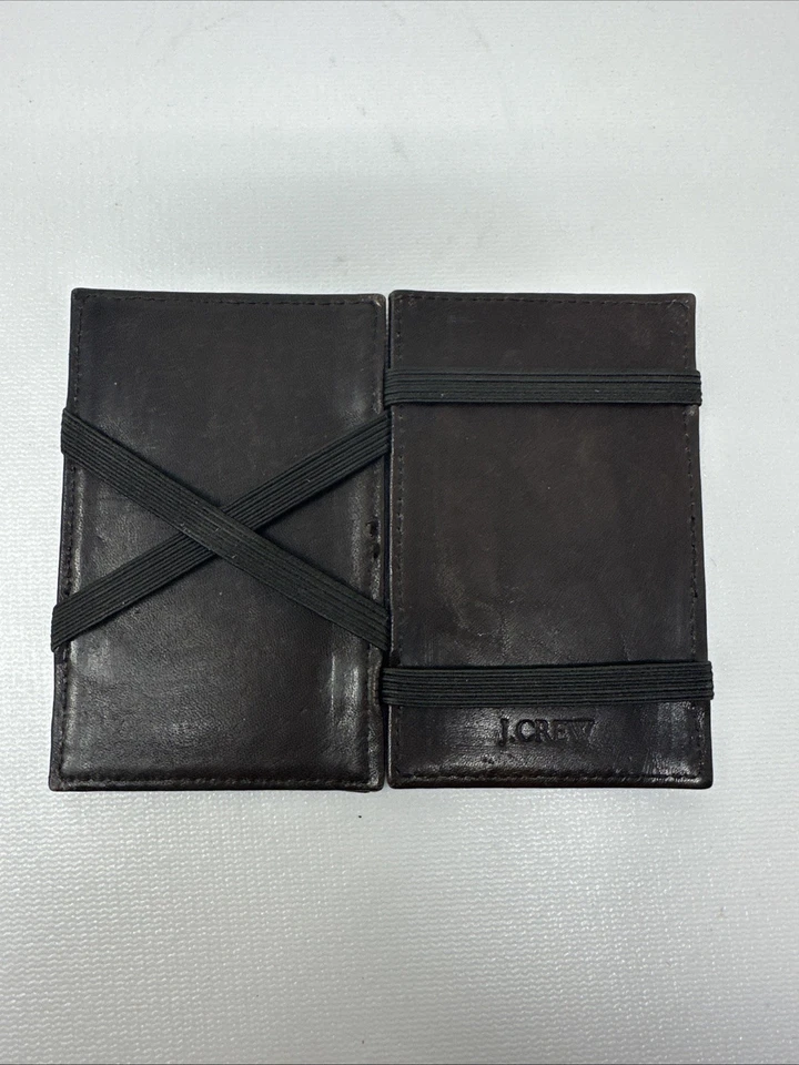 J.Crew Italian Leather Card Case ID Holder Wallet Brown Animal Print Calf Hair - Image 2 of 4