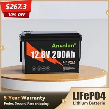 Deep Cycle 12V 200AH LiFePO4 Battery Lithium Iron Phosphate Battery Rechargeable