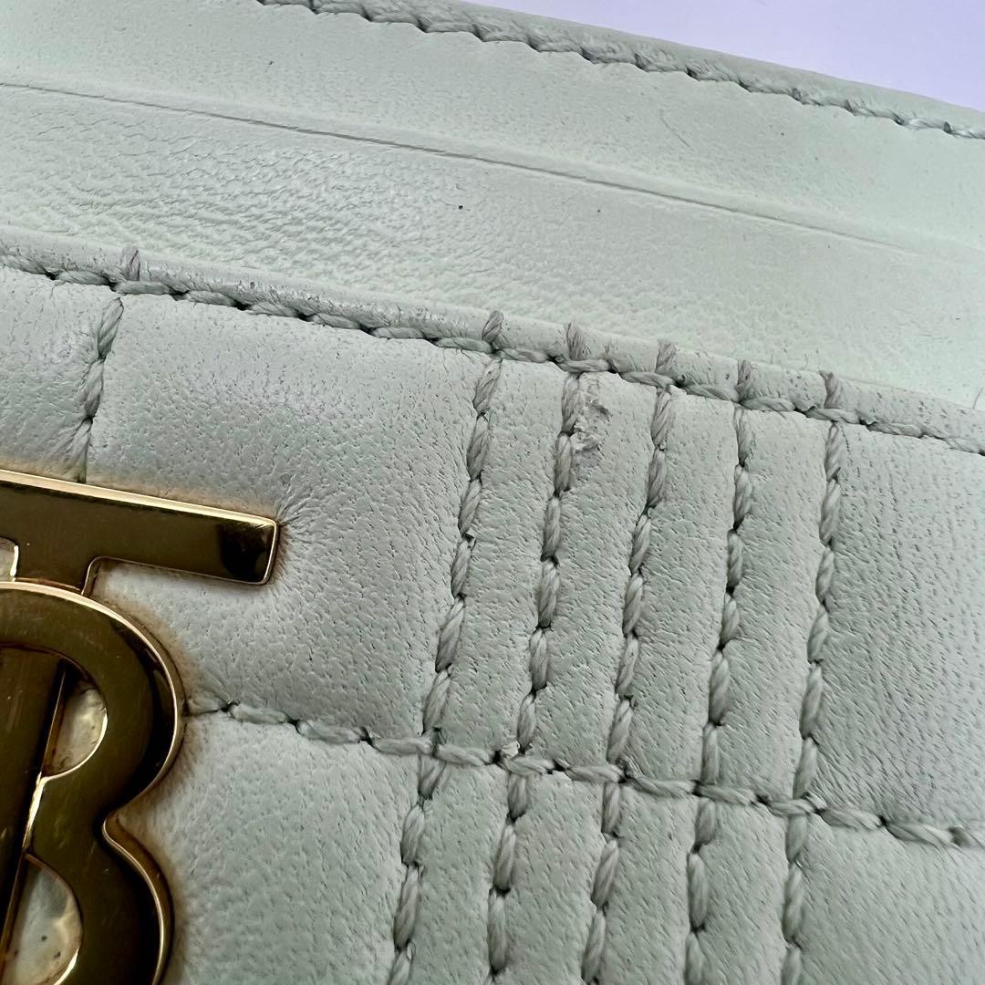 Burberry TB Logo Leather Card Case Mint Green thumbnail 3