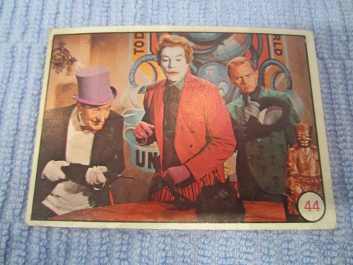 1966 Topps Batman Bat Laffs #44 The Penguin, the Joker and the Riddler — TAG (grade unconfirmed)