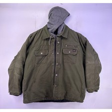 Dickies Jacket Mens Green Hooded Quilted Insulated Size XL