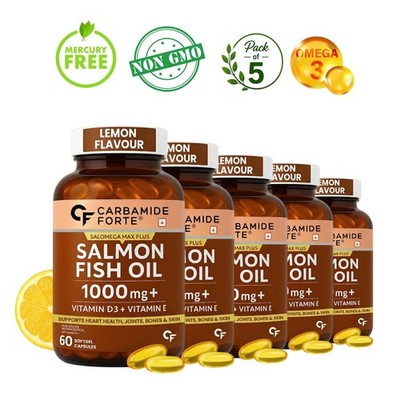 C.arbamide Forte Omega 3 Salmon Fish Oil 1000mg 60Ct Pk5