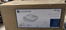 Glacier Bay Wall Mount Sinks Pre-Drilled Hole Coastal Vitreous China Gloss White