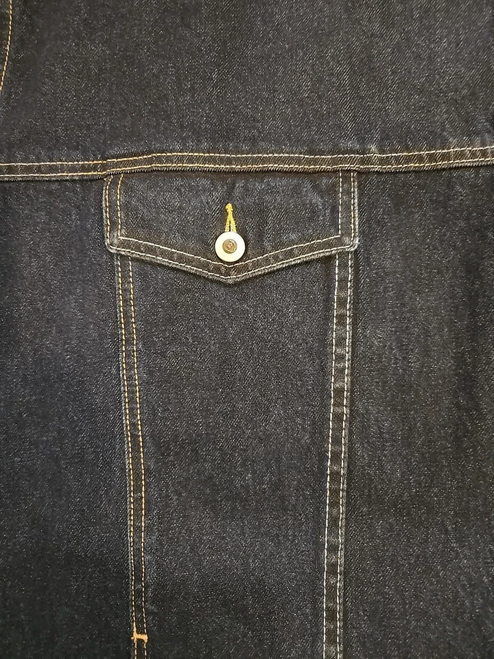 Chaqueta De Colección Phat Farm Hombres 3XL Azul Denim BULL Jean Street Hip Hop Trucker Y2K Foto 4 de 4